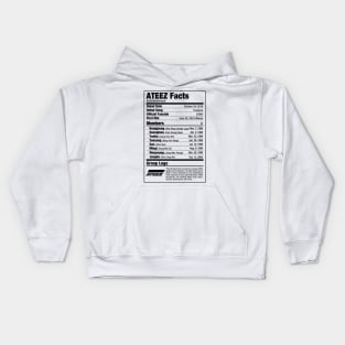 ATEEZ Kpop Nutritional Facts Kids Hoodie